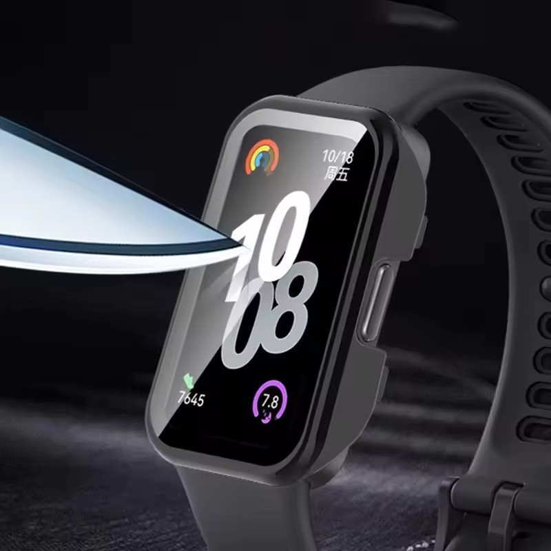 กระจกนิรภัย + กรณีสําหรับ For Huawei Band 10 สมาร์ทนาฬิกาทุกรอบกันชนป้องกันหน้าจอสําหรับ For Huawei Band 10 อุปกรณ์เสริมฝาครอบ