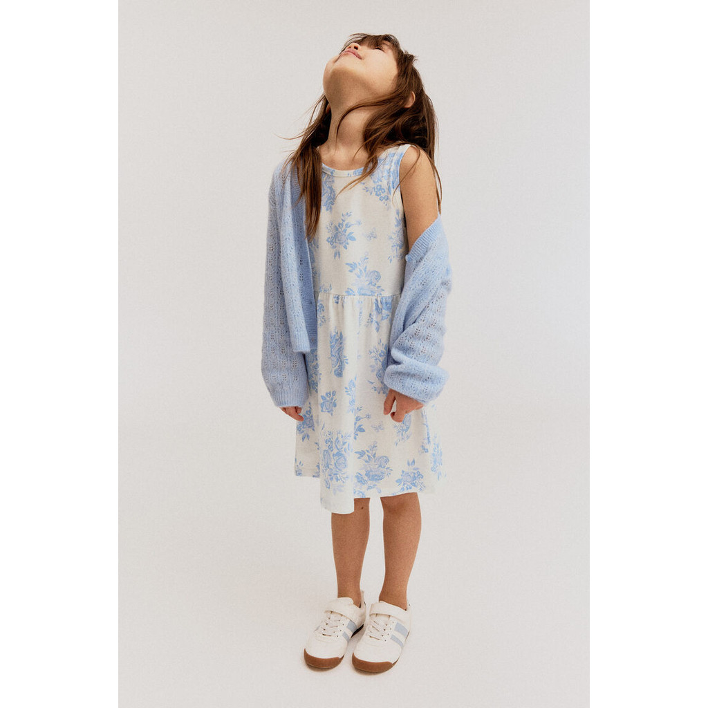 H&M(เอชแอนด์เอ็ม) ชุดเดรสผ้าฝ้ายลายพิมพ์ เด็กผู้หญิง 1157735_15