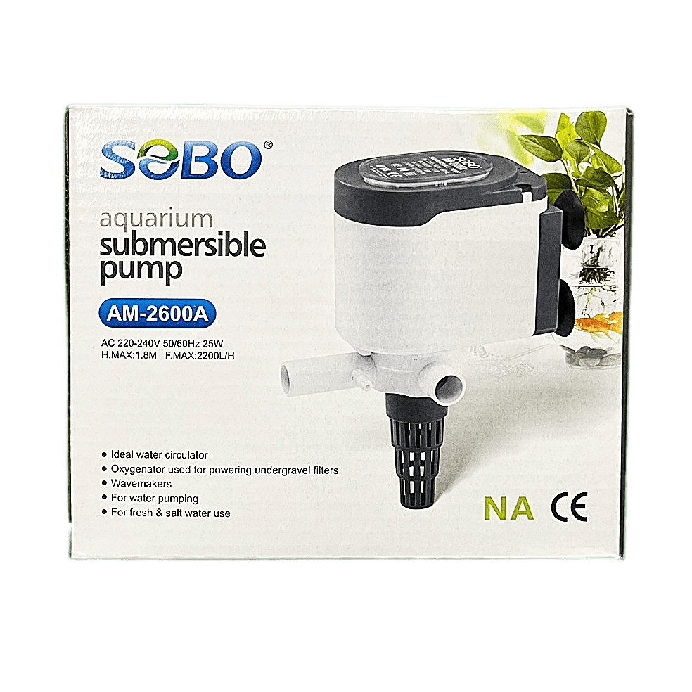 ปั๊มน้ำโซโบ SOBO  AM2600A ปั๊มน้ำคุณภาพยอดนิยม (ราคาถูก) SOBO AM2600A