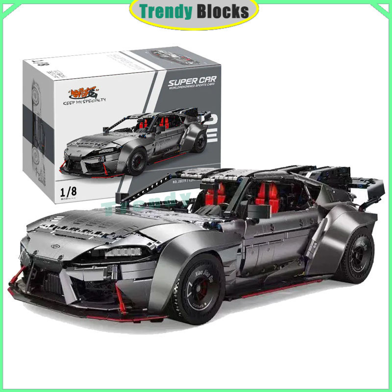 JD019,Toyota Supra,Sport Car Building Blocks การวิเคราะห์ 1:8 อิฐรถของเล่นของขวัญสําหรับชาย