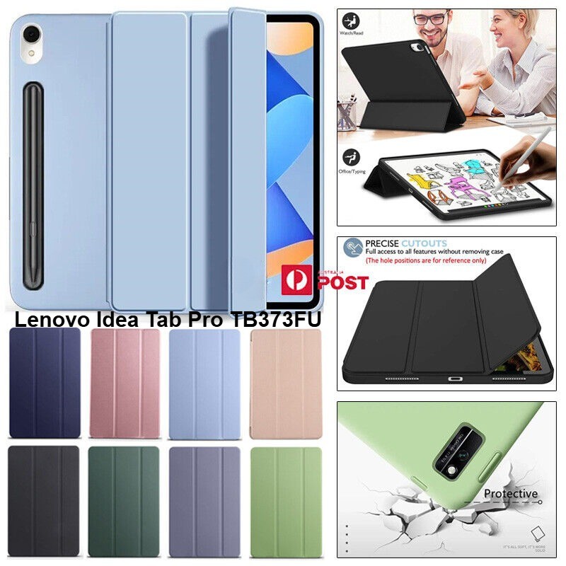 สําหรับ Lenovo Idea Tab Pro TB373FU 12.7 นิ้ว 2025 แท็บเล็ตกันกระแทกหนัง PU Folio Stand Case Cover