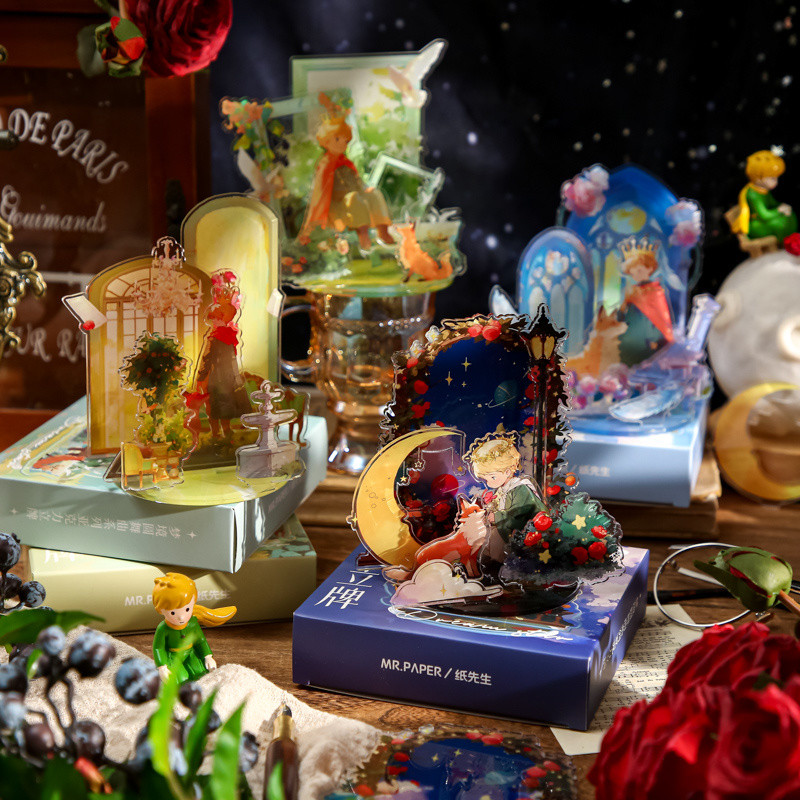 Waltz Little Prince อะคริลิค Multi-Insert Standing Card High-Value Dream diy Valley Beauty Bar Displ