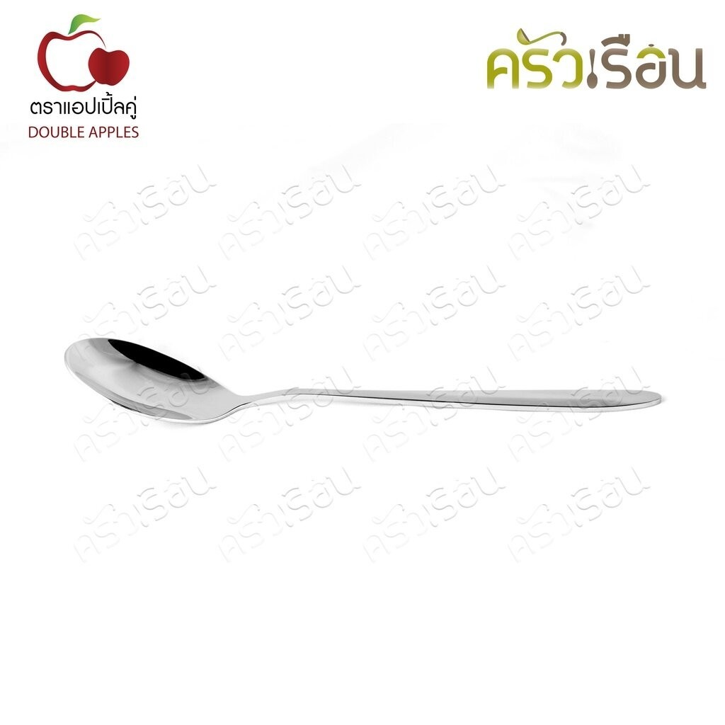 Double Apples ช้อนเกาหลี ลายเรียบ กลาง 18.9 x 3.8 ซม. รูปที่ 3
