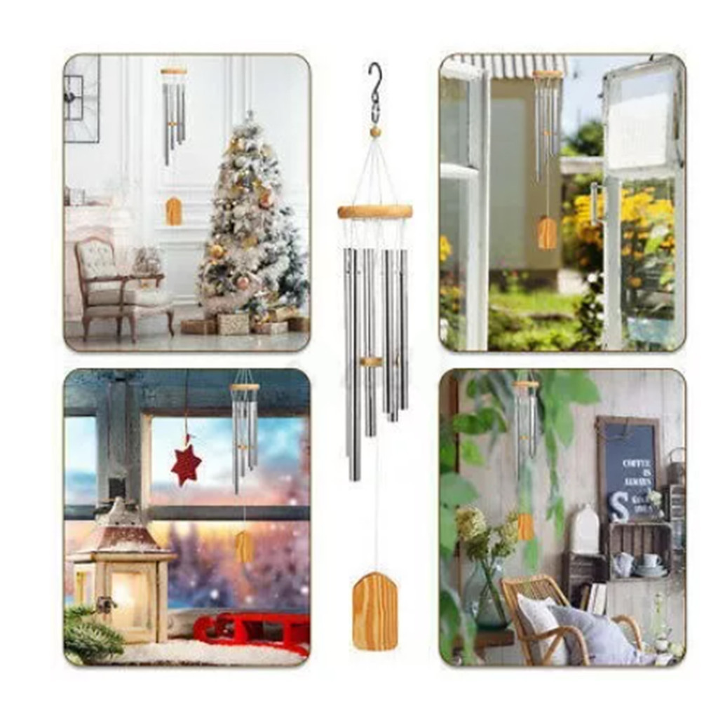 [KAT] Wind Chimes Outdoor Sympathy Memorial Wind Chimes พร้อมหลอดโลหะสําหรับตกแต่งบ้าน