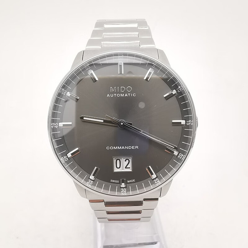 Mido Commander's 100 Th Anniversary Seriesm021.626.11.061.00 นาฬิกาข้อมือ สายเข็มขัดเหล็ก สีเทา สําหรับผู้ชาย