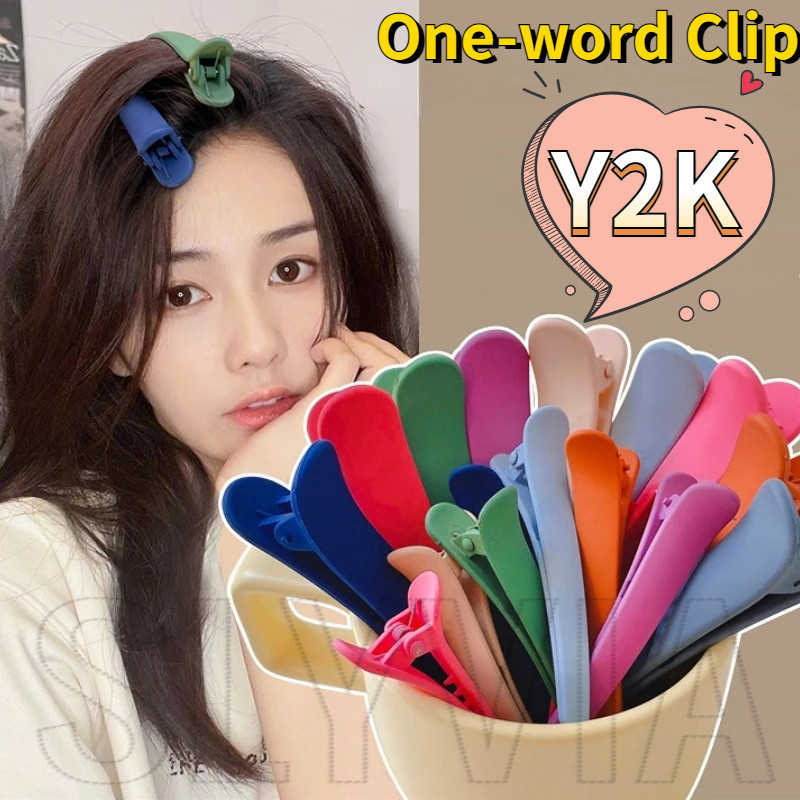Sfse - กิ๊บติดผมฝ้า - เครื่องประดับผม - ไร้รอยต่อ, แฟชั่น, หวาน - สีลูกกวาด กิ๊บคําเดียว - สําหรับแต่งหน้า, ทําผม, ร้านทําผม - คลิปปากเป็ดด้านข้าง