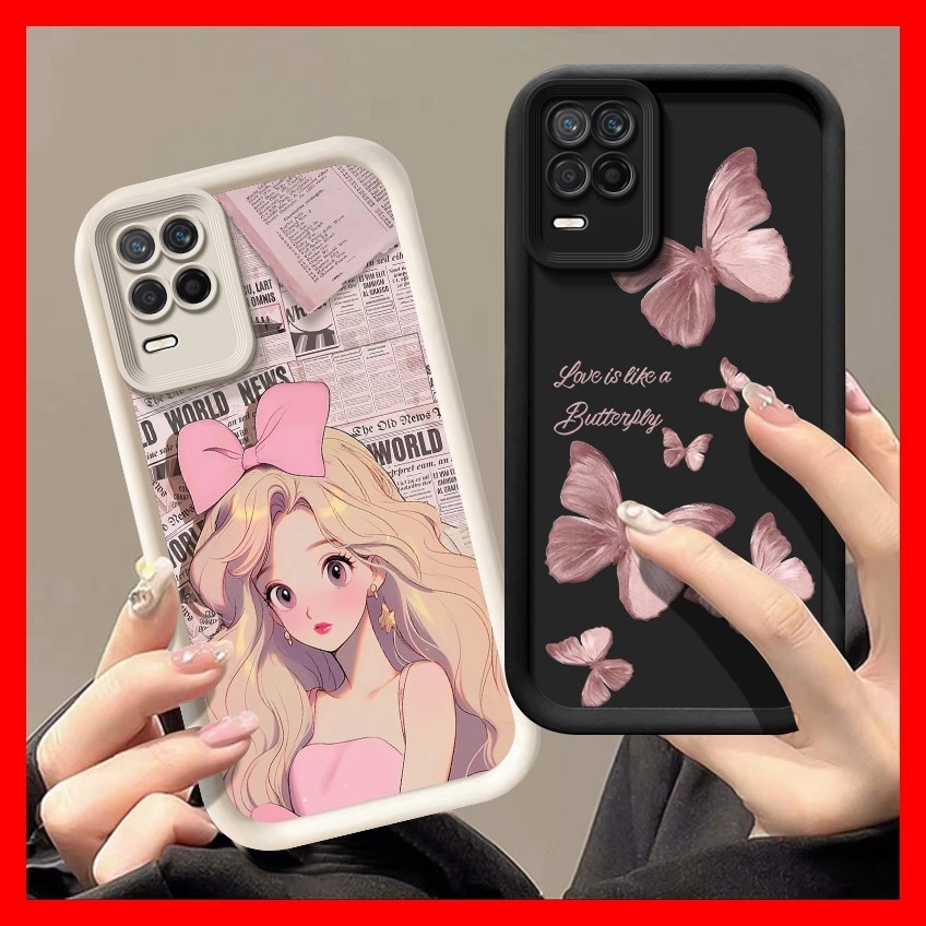 เคส OPPO A54 4G เคสโทรศัพท์มือถือ tpu ลาย TPYTS สีชมพู และสีดํา สําหรับ