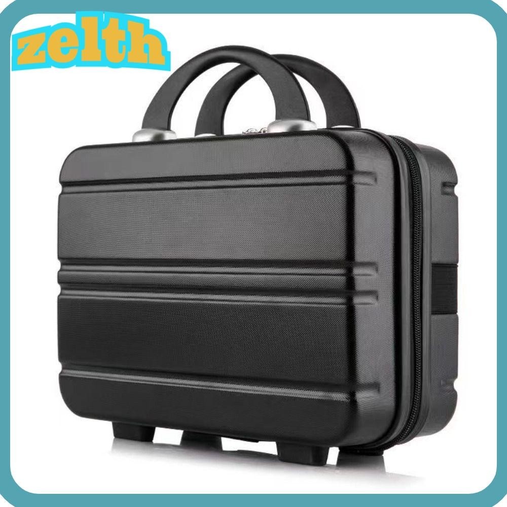 Zelth กล่องเครื่องสําอาง กระเป๋าเดินทาง ขนาดเล็ก 14 นิ้ว แบบใส่รหัสผ่าน สําหรับผู้หญิง
