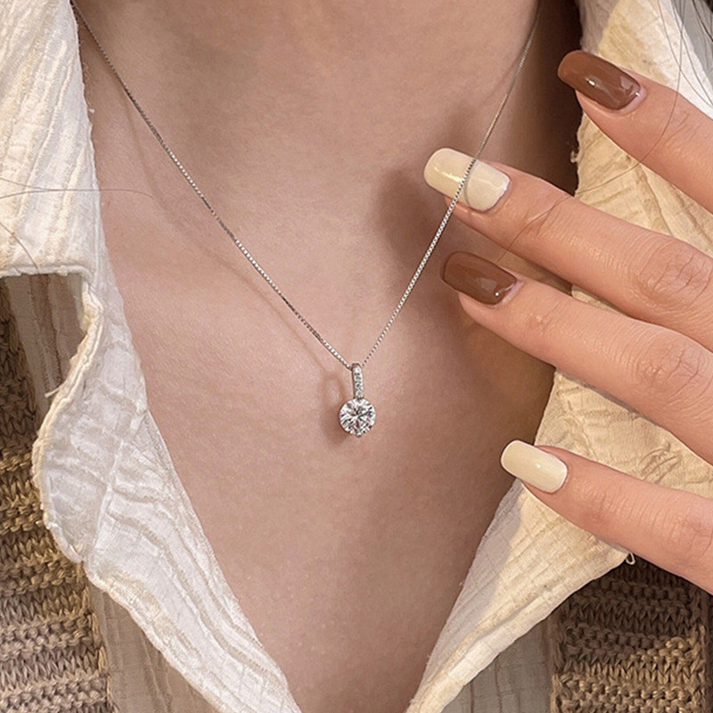 💎ส่งไวจากไทย💎 สร้อยคอ หยดน้ำ สไตล์ญี่ปุ่นและเกาหลี จี้เพชรประกาย โซ่ สวย หรู N180