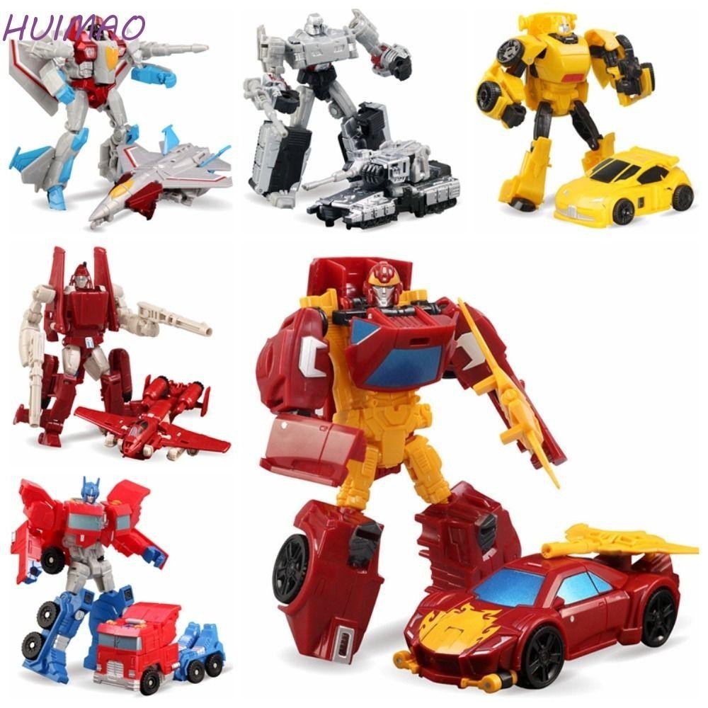 Huimao โมเดลหุ่นยนต์แปลงร่าง รถของเล่น Transformer Prime Robot Cars พลาสติก คลาสสิก 12 ซม. เพื่อการศึกษา