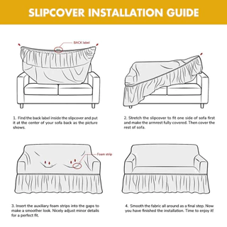 ผ้าคลุมโซฟา 1/2/3/4 ที่นั่ง ปลอกหุ้มโซฟาสไตล์กระโปรง Seersucker Sofa Cover สากล