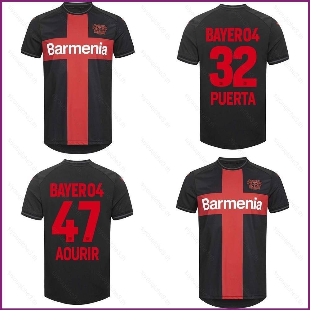 【SY3】เสื้อยืด ลาย Bundesliga Bayer 04 Leverkusen Puerta Aourir 2023-2024 พลัสไซซ์ สําหรับเด็ก และผู้ใหญ่