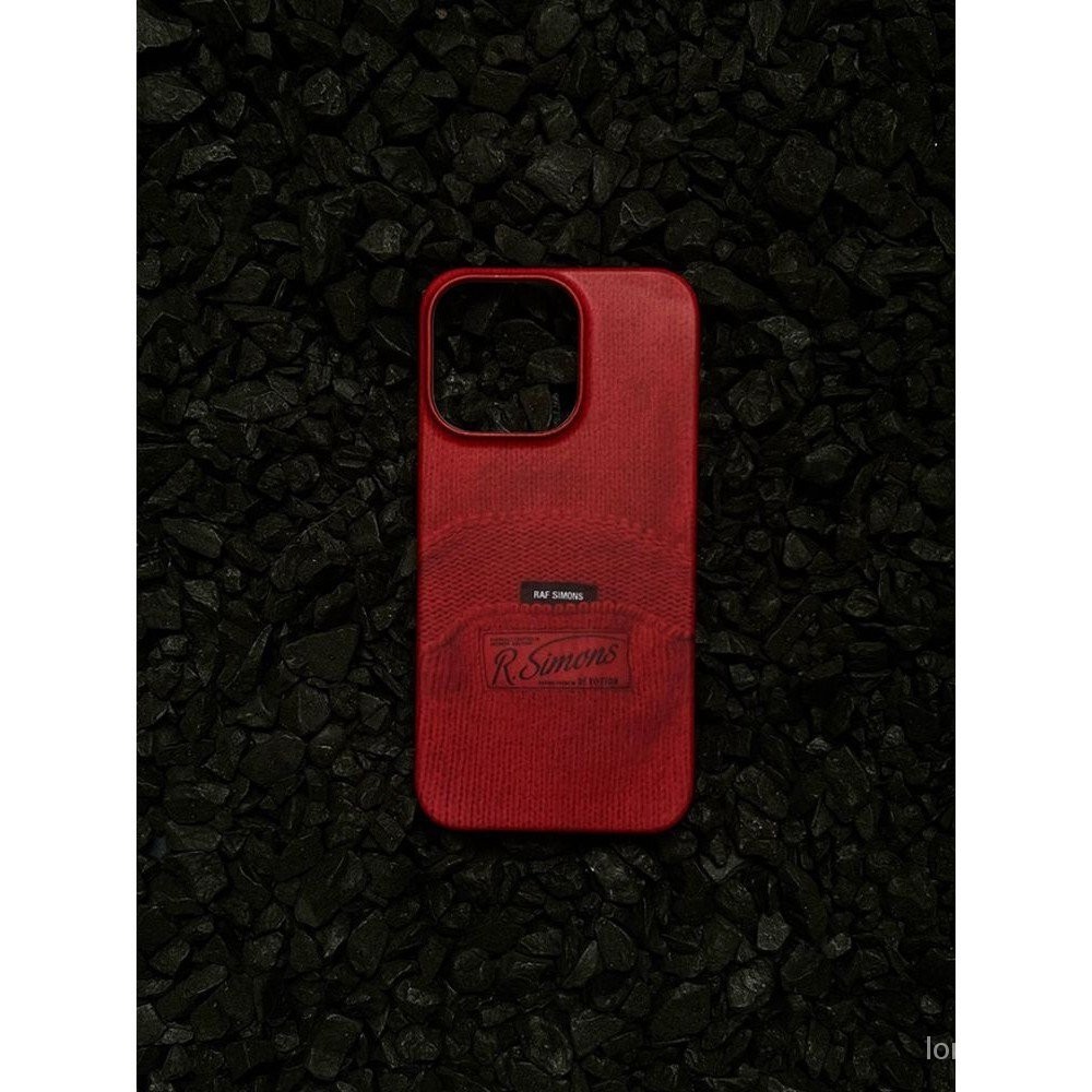 เคสโทรศัพท์มือถือ Apple แบบทอสีแดงเข้มสุดอินเทรนด์เหมาะสำหรับ iphone15promax/14Promax/13Promax/12Promax/11PROMAX