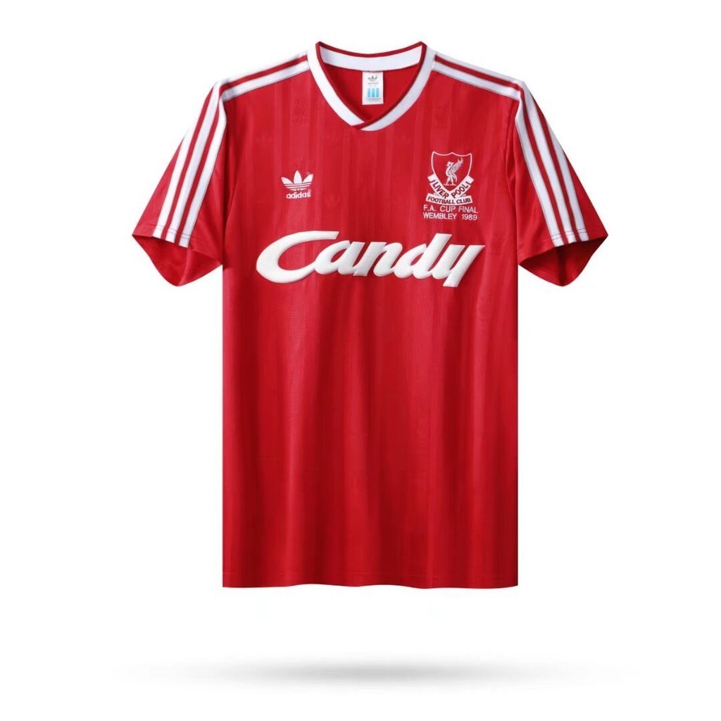 เสื้อกีฬาแขนสั้น ลายทีมชาติฟุตบอล Liverpool 1988-89 คุณภาพสูง สไตล์เรโทร