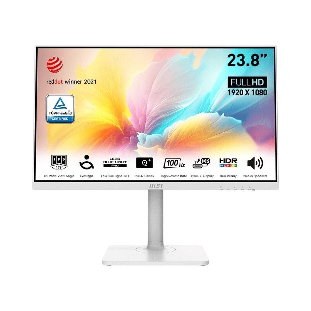 MSI Monitor (จอมอนิเตอร์) MODERN MD2412PW-สีขาว (100Hz, IPS, Flat, FHD)