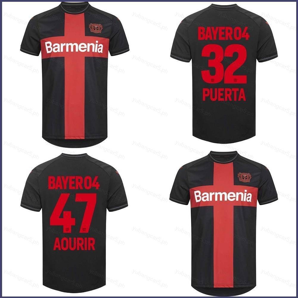 Zuqiu 2023-2024 Bundesliga Bayer 04 Leverkusen Puerta Aourir เสื้อยืดแฟชั่น พลัสไซซ์ สําหรับเด็ก และผู้ใหญ่