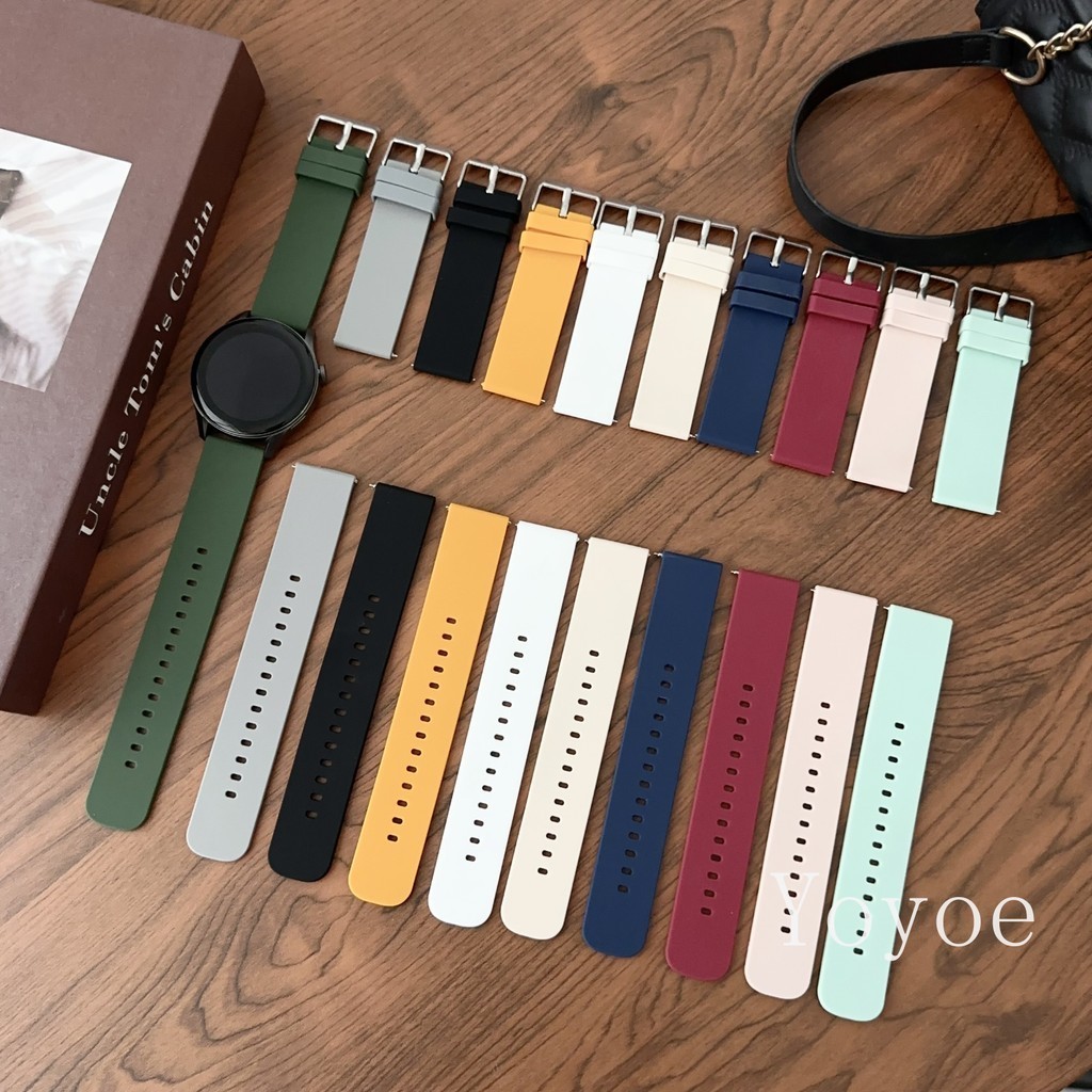 22 มม.20 มม.สําหรับ Samsung Galaxy นาฬิกา 4 5 6 44 40 5 Pro 45 ซิลิโคนสร ้ อยข ้ อมือ Correa Galaxy นาฬิกา 6 คลาสสิก 47 43 มม.สาย
