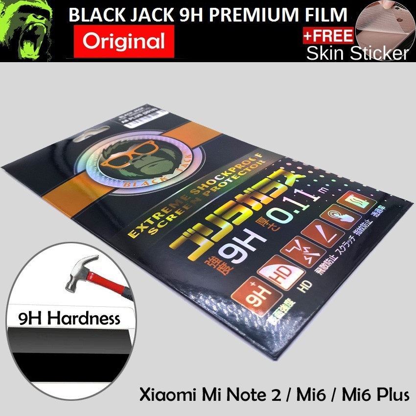 Xiaomi Mi Note 2/Mi6/Mi6 Plus - Black Jack 9H Premium Film Screen Protector