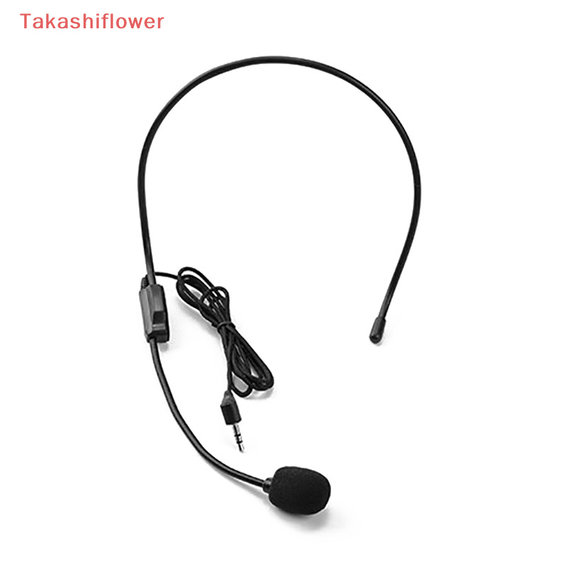 ( Takashiflower แบบพกพาหัวติดตั ้ งชุดหูฟังไมโครโฟนแบบมีสาย 3.5 มม.ปลั ๊ กไมโครโฟนสําหรับห ้ างสรรพสินค ้ าครูทัวร ์ คู ่ มือเครื ่ องขยายเสียงโทรศัพท ์ ข ้ าวสาลี Bee หู