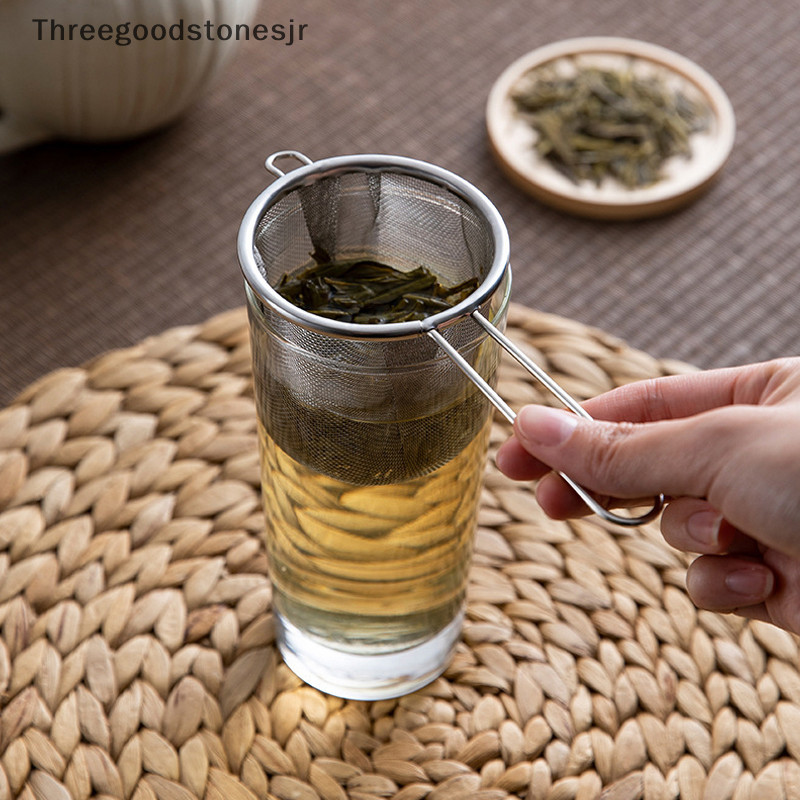 Tgst สแตนเลสสตีลชา Infuser นํากลับมาใช้ใหม่ชารั่วกรองกาน้ําชากรองเดี่ยวหูรูปร่างกาแฟสมุนไพรเครื่องเทศ Diffuser พร้อมที่จับ JR