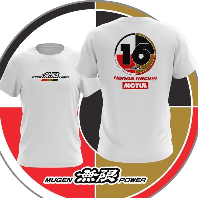 เสื้อยืด Mugen Power / เสื้อสเวตเชิ้ตไมโครไฟเบอร์ Jersi / เสื้อแข่ง