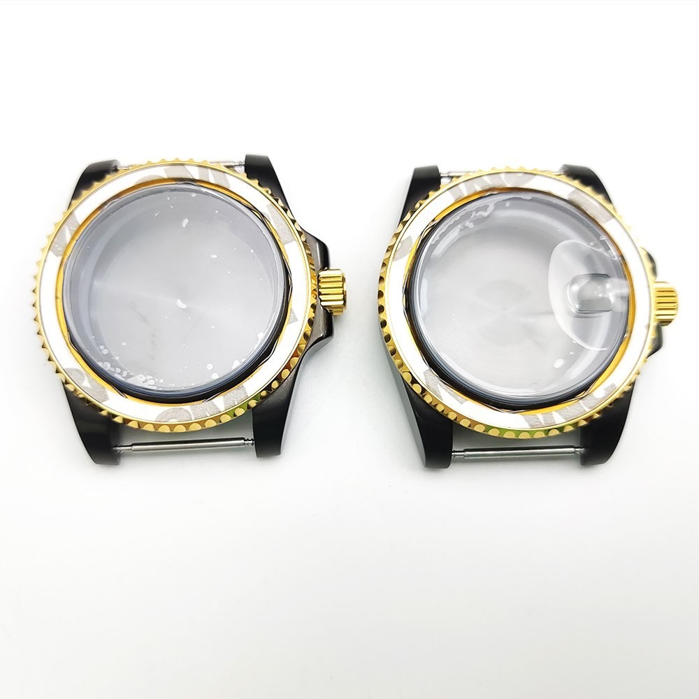 [ คุณภาพ Seiko ] เคสนาฬิกาดัดแปลง NH35 เหมาะสําหรับ82158200Substitute 40MM Water Ghost GMT Black Case Sapphire