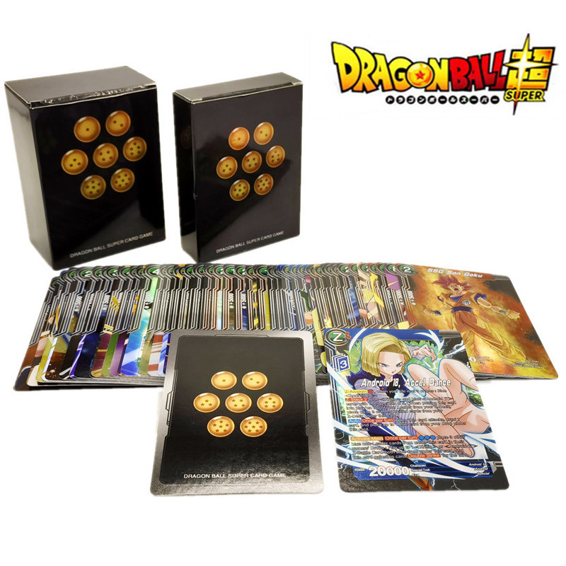 ของขวัญวันเด ็ กใหม ่ Dragon Ball ทองฟอยล ์ การ ์ ด 50 ชิ ้ น Goku Vegeta Super Saiyan เกมกระดาน Battle Collection การ ์ ดของเล ่ น