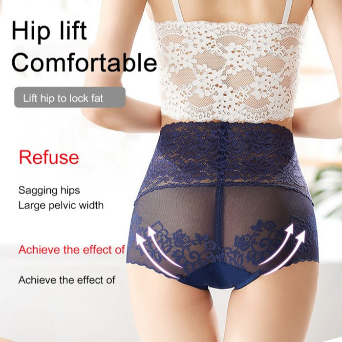 เวมิอา ชุดชั้นในลูกไม้เย้ายวนสําหรับผู้หญิงเอวสูงระบายอากาศสามเหลี่ยมตัด