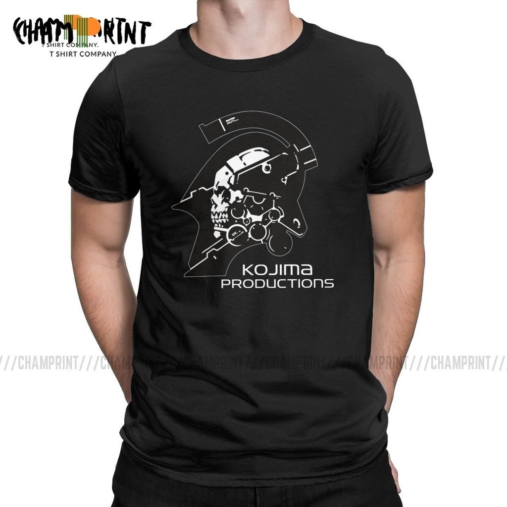 เสื้อยืดผู้ชายโลหะเกียร์ Kojima Productions MGS Hideo Kojima แฟชั่นผ้าฝ้าย Tee S-5XL