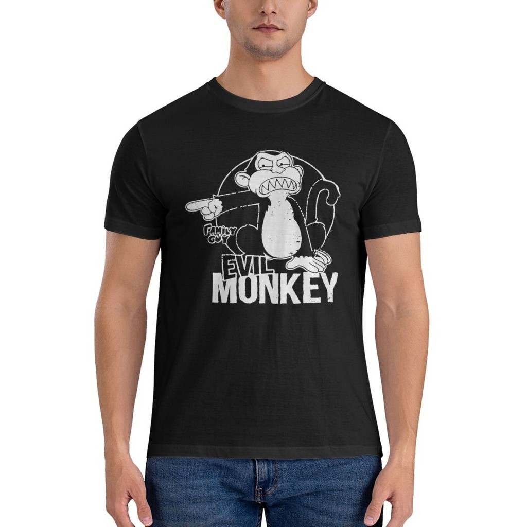 คุณภาพสูง Family Guy Show Tv Evil Monkey เสื้อยืดผ้าฝ้ายแท้ Man