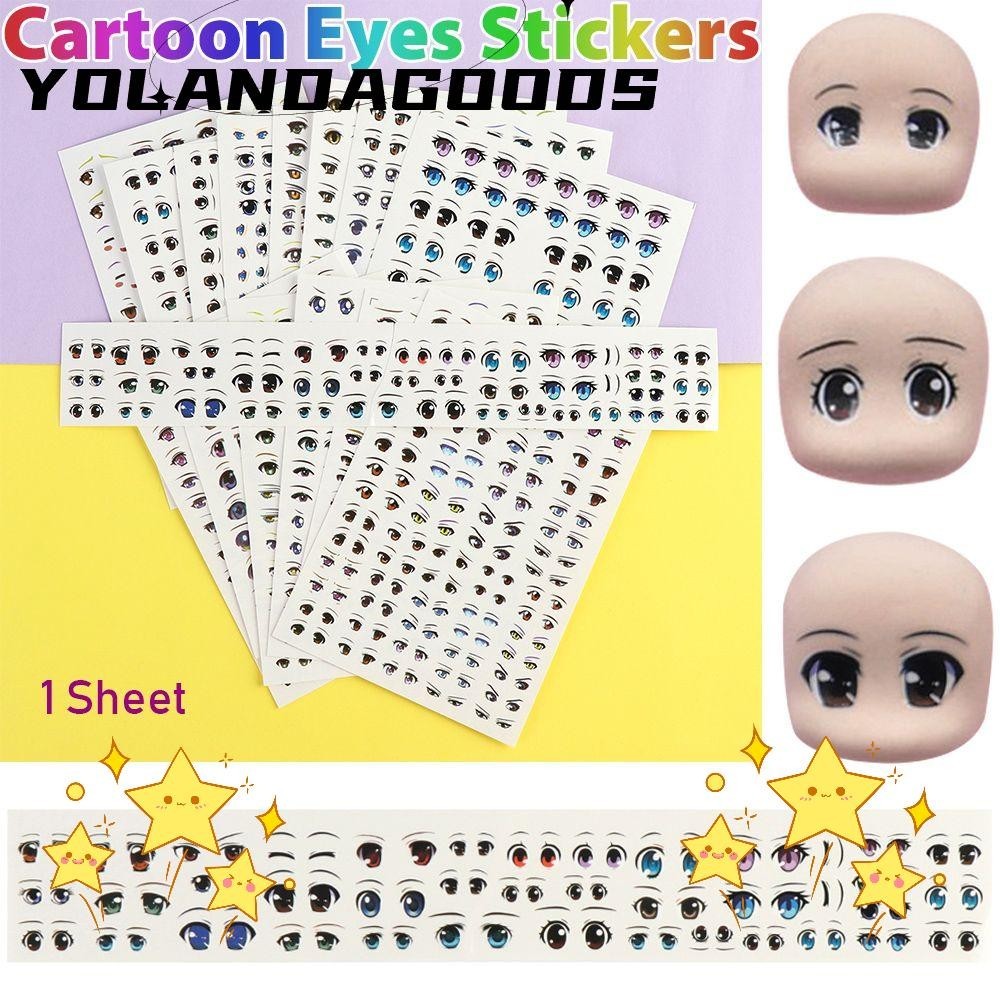Yola 1 แผ่นสติกเกอร์น่ารักคุณภาพสูง DIY ตุ๊กตาอุปกรณ์เสริมอะนิเมะ Figurine ตุ๊กตา Face Organ Paster