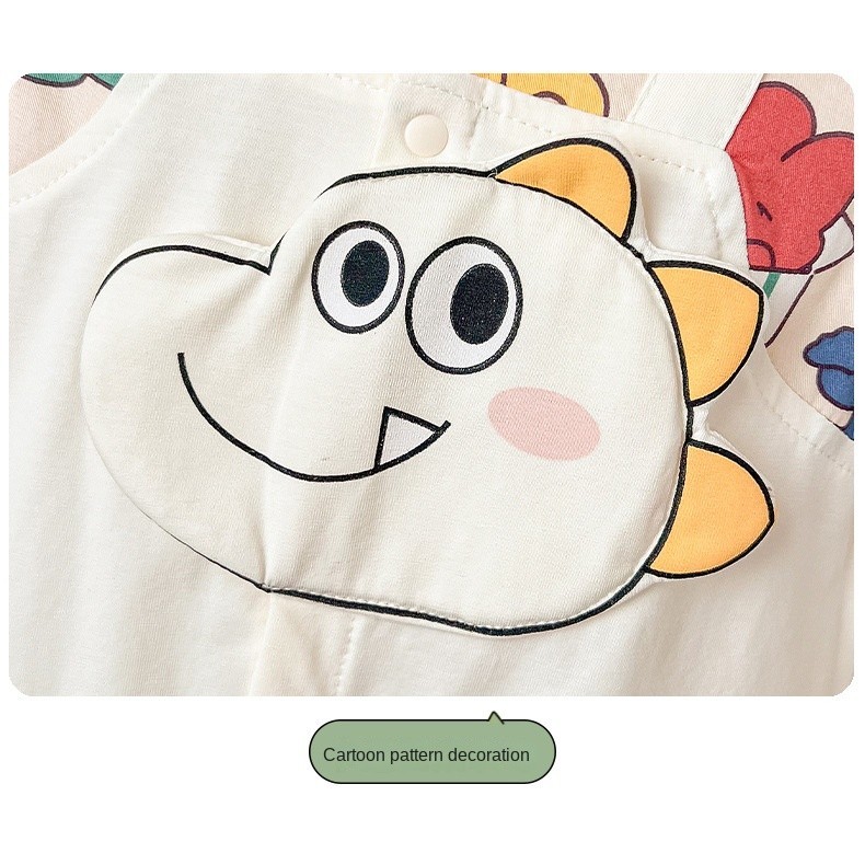 เด็กฤดูร้อนบาง ชุด 0-24 เดือนทารกแรกเกิดเสื้อผ้าแขนสั้น ประกบกัน การ์ตูนไดโนเสาร์ ชุดรอมเปอร์ ผายลมปีนเขาเสื้อผ้า - รูปที่ 6