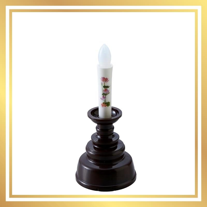 Fukushodo LED candles for Buddhist altars. Electric candles, battery-operated, made in Japan. Suitable for traditional Japanese altars. Mini size.