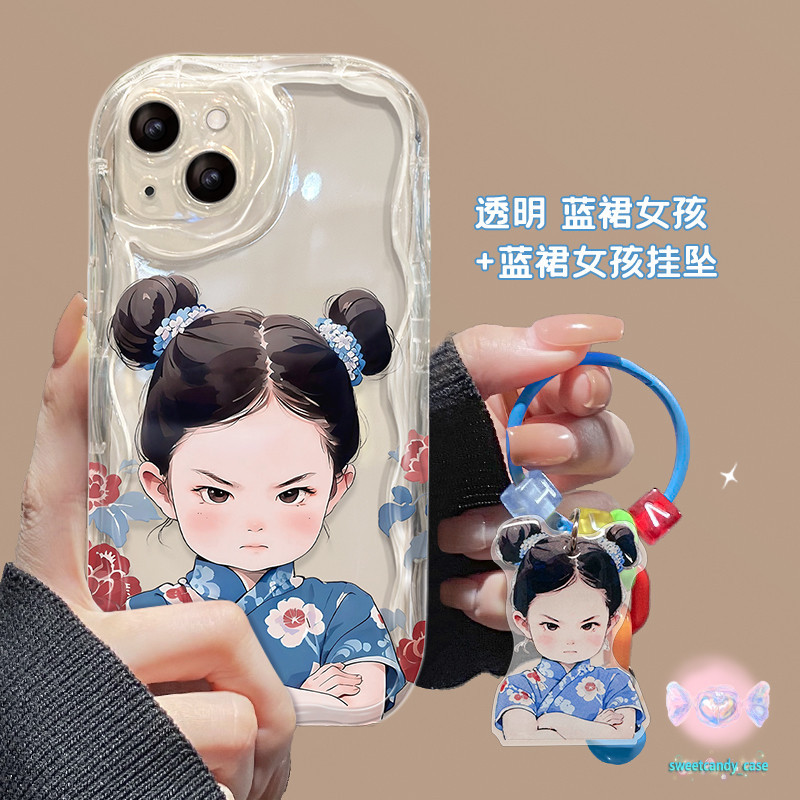 [การจัดส่งในพื้นที่] Kung Fuสาวครีมเคสโทรศัพท์ใช้งานร่วมกับiPhoneX XR XS 11 13 14 15 12 Pro MAX 7 8 14 15 PLUS 12 13MINI