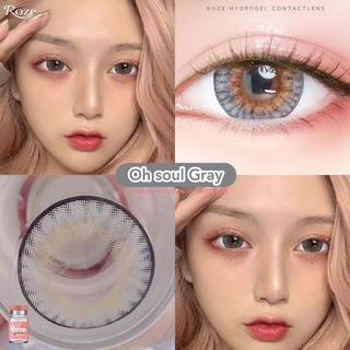 🔥คอนแทคเลนส์ Hydrogel❤️ขนาดบิ๊กอายโตมาก❤️ Oh soul (Rozelens) สี : Brown/Gray