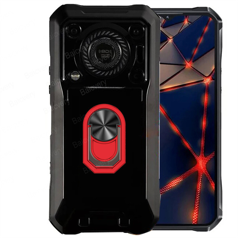 Oukitel WP33 PRO กรณี TPU ซิลิโคนฝาครอบผู ้ ถือโทรศัพท ์ แม ่ เหล ็ กผู ้ ถือแหวนนิ ้ วมือแฟชั ่ นปลอกเปลือก