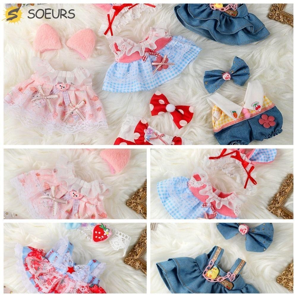Soeurs ตุ๊กตา Lolita ชุด,เสื้อผ้าตุ๊กตา Lolita 20 ซม.ผ้าฝ้าย,ของเล่นตุ๊กตาเสื้อผ้าของเล่นอุปกรณ์เสริมชุด Suspenders ตุ๊กตาผ้าฝ้าย Lolita ชุดเด็กของขวัญ