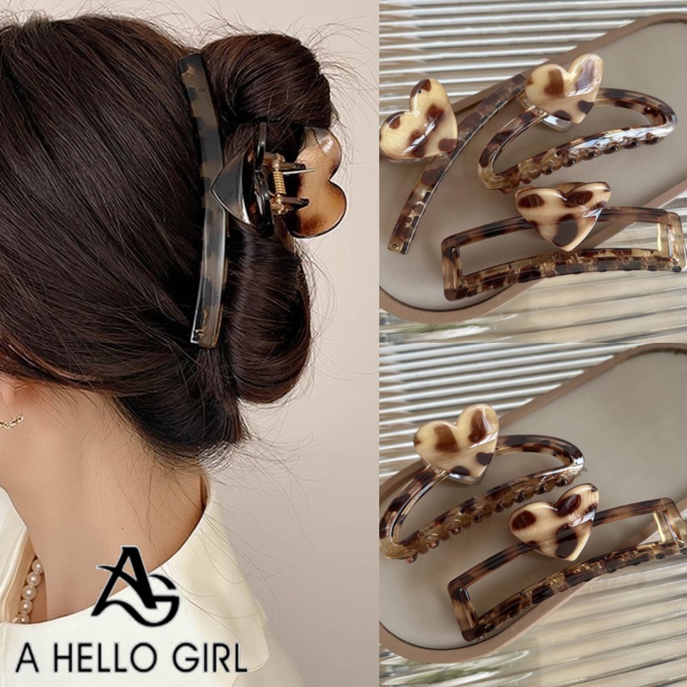 สไตล ์ ฝรั ่ งเศสรักเสือดาวรูปแบบกลวงกลับหัวช ้ อนกระทะผมฉลามคลิป