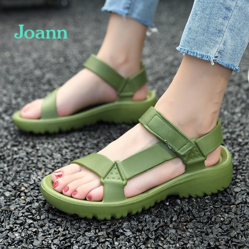 Sandals for women รองเท้าแตะสำหรับผู้หญิง EVA น้ำหนักเบาที่ไม่ลื่นที่ทนต่อการสึกหรอ แต่เพียงผู้เดียว