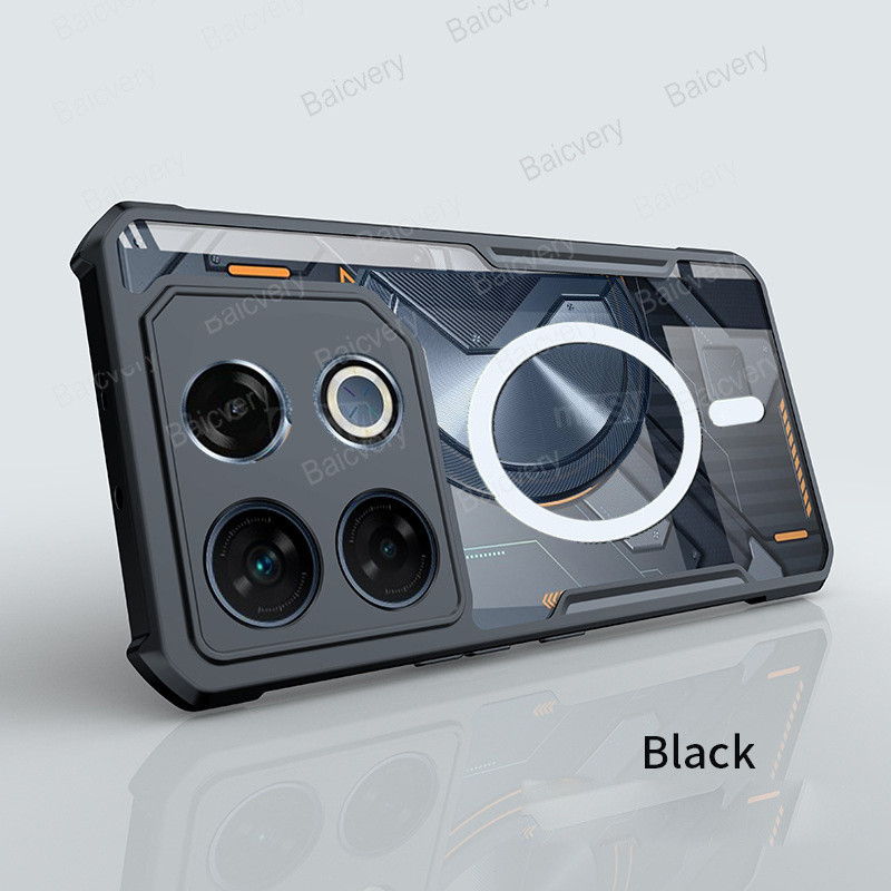 Infinix GT 20 Pro GT20 Pro X6871 เคสกันกระแทกเคสใสเคสโทรศัพท์ฝาครอบรองรับเครื่องชาร์จไร้สายแม่เหล็กพ