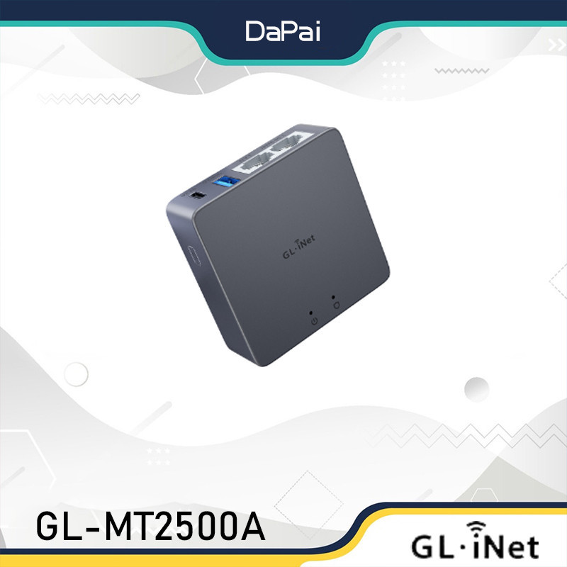 Gl.inet GL-MT2500A เราเตอร ์ แบบมีสาย , gigabit อัจฉริยะ mini gateway, บ ้ าน 2.5G พอร ์ ต , USB ไม ่ มี WiFi, กล ่ องกระแสไฟอ ่ อน , เปลือกโลหะแบบพกพาขนาดเล ็ ก 1