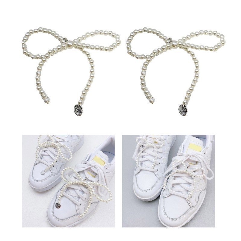 Mya Stylish Bowknot Phone Charm Bag Pendant Beaded Shoe Accessory Upgrade Your Shoes with Chic and D