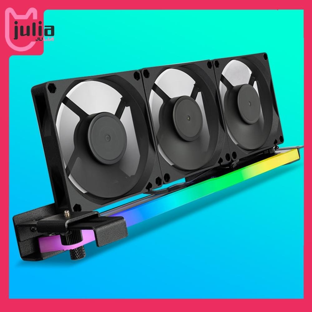 [ Julia1.th ] 2 in 1 Graphics Card Cooler 5V 3Pin ARGB Graphics Card Holder with 3x80mm Fans