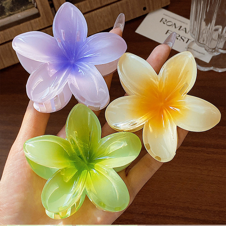 สไตล ์ ฮาวายสีสัน Plumeria ดอกไม ้ Hairpin Grips คลิป Barrettes อุปกรณ ์ เสริม Headwear