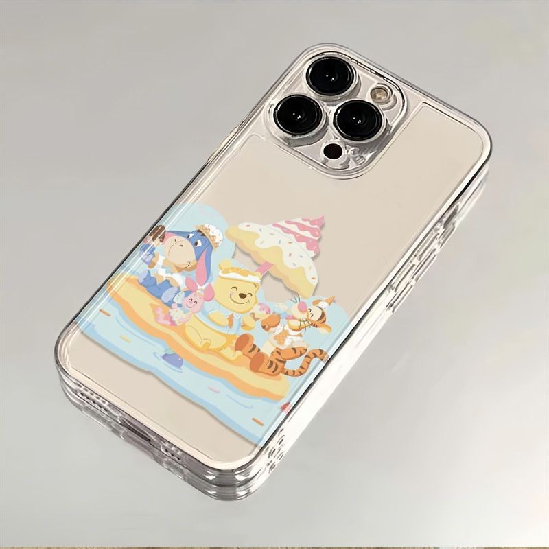 การ์ตูน Winnie The Pooh โทรศัพท์มือถือสําหรับ IPhone 11 15 14 13 Pro Max 12/8se 7 Plus XS ซิลิโคนวัสดุกันน้ําและกันกระแทกใหม่