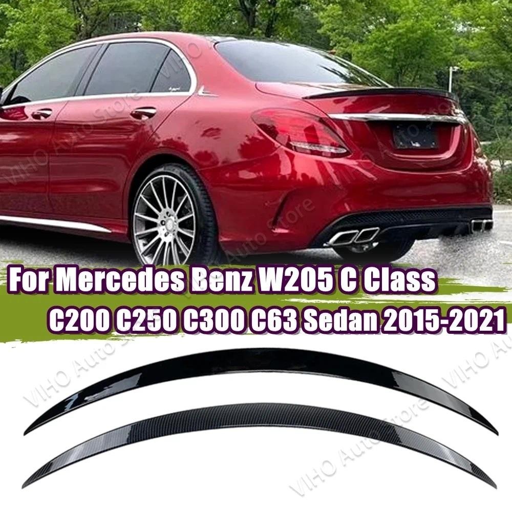 W205 S205 ด้านหลังหลังคา Boot Trunk สปอยเลอร์หางสําหรับ Mercedes Benz W205 S205 C Class C180 C200 C2