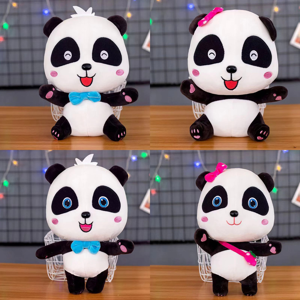22/50 ซม.เด็กตุ๊กตา Babybus Panda Kiki Miu Miu ของเล่นตุ๊กตานุ่มสบาย Plushie น่ารักของขวัญวันเกิดสําหรับเด็ก