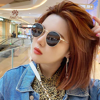 [แฟชั่น] Trend Star แว่นตาสไตล์เดียวกันยุโรปอเมริกันรูปไข่ขนาดเล็ก Shades แว่นตากันแดดป้องกันรังสีแว่นตาสําหรับผู้หญิง {TH}