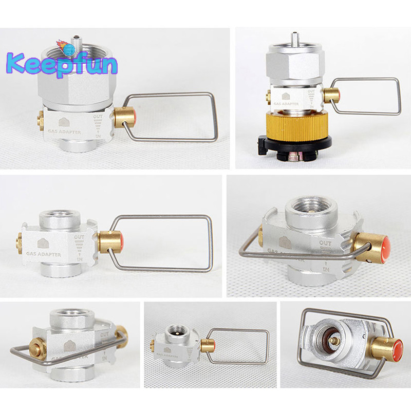 [Keepfun ] Camping Plus Gas Converter Shifter Refill Flat Conversion Adapter [ ใหม ่ ]