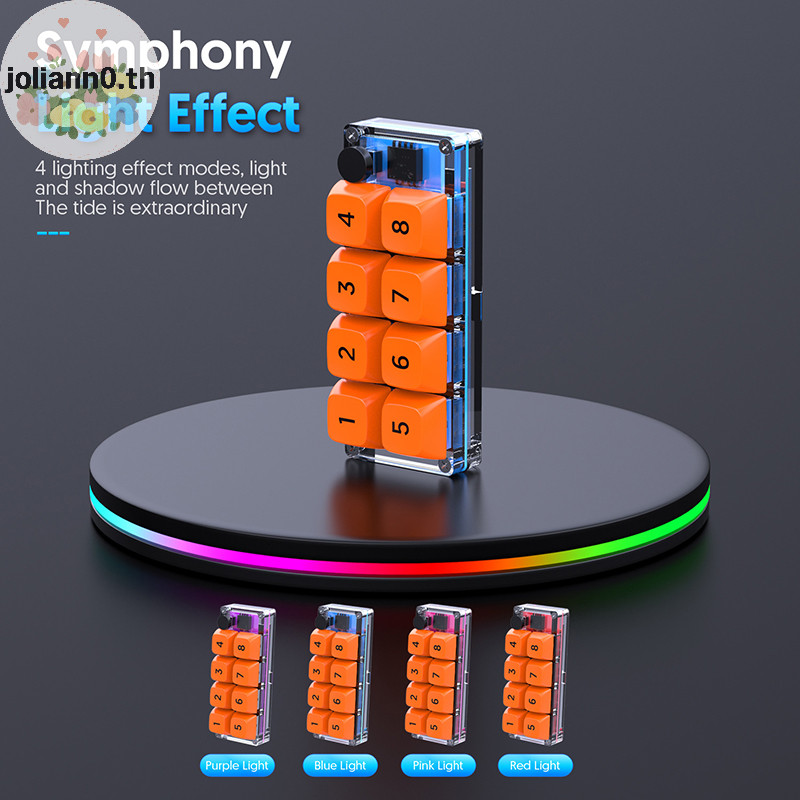 Joliann0 8 คีย์ลัดมาโครตั้งโปรแกรมได้ Fully Hot Swappable Mechanical Gaming อุปกรณ์เสริมคอมพิวเตอร์ชิ้นเดียว th - รูปที่ 4